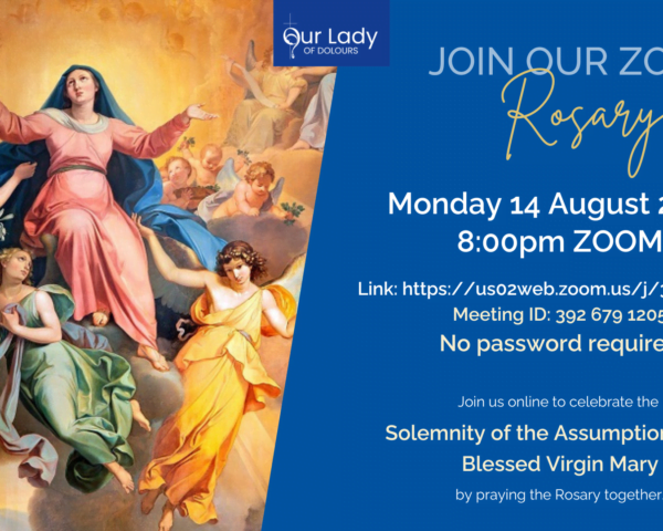 ZOOM ROSARY: Assumption of the Blessed Virgin Mary